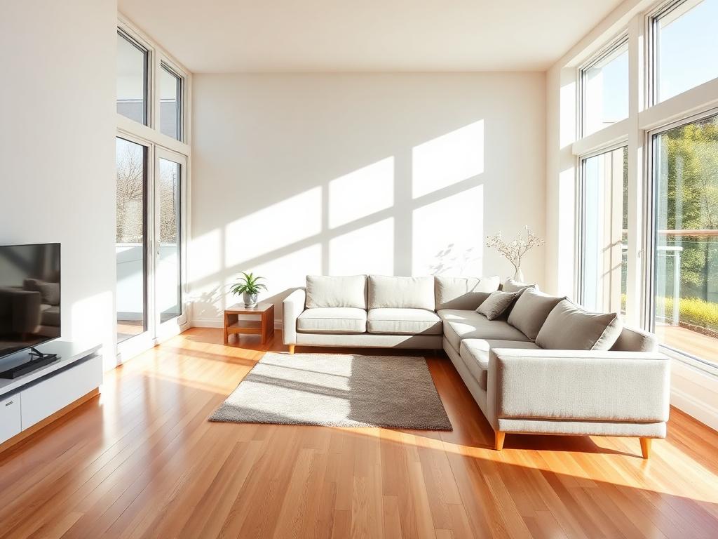 Spotless Bay Area living room after AG Green Cleaning residential service
